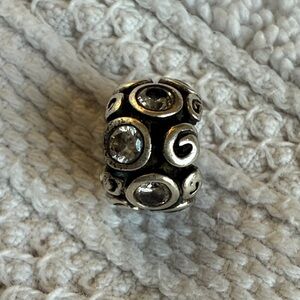 Pandora CZ Swirl Charm | Sterling Silver S925 ALE Authentic